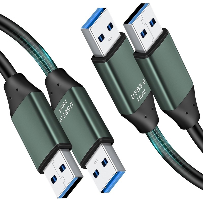 2 Pack 6 ft USB 3.0 A to A Male Cable for Data Transfer Hard Drive Enclosures