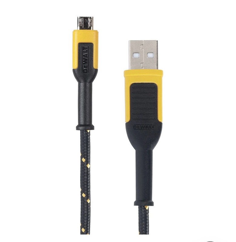 DeWALT 10’ Reinforced Phone Charging Cable Micro-USB-cable For Android Devices