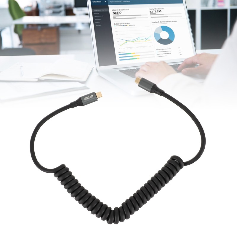 ­USB C To USB C Cable PD100W Fast Charging USB3.2 20Gbps 20V5A 8K 60hz Sound gallery