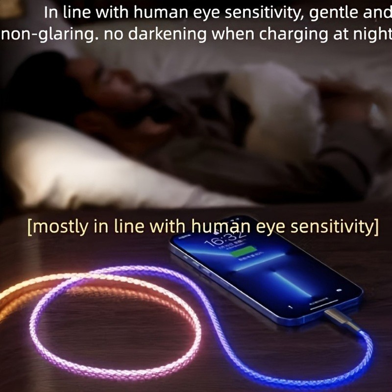 3x Ultra Fast Type-C Fast Charging Cable with RGB High Quality Illuminated Cable gallery