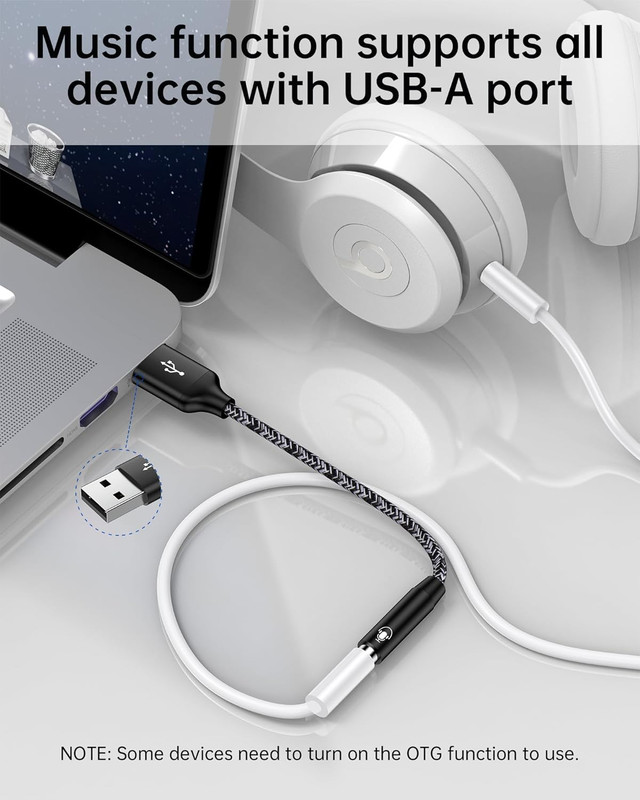 USB to 3.5Mm Audio Adapter, AUX to USB Headphone Adapter, USBA to Headset Jac…