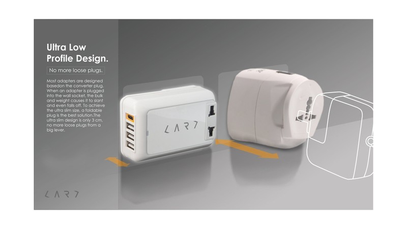 CARD Travel Adapter 4-Pro (Type C+3 USB Ports) (Black) Black gallery