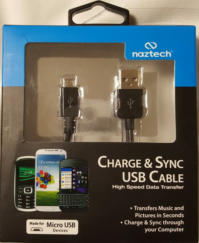 Naztech Charge and Sync USB Cable for Micro USB Devices NEW gallery