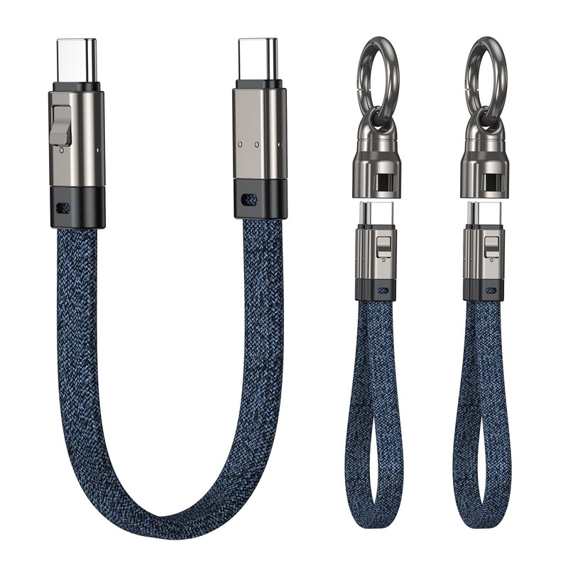 USB C Cable Keychain Charger Cable, Short 240W PD Fast Charging Cord, USB C t…
