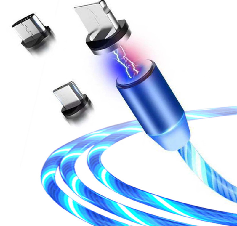 Compatible with Apple, Flowing Ligh Magnetic Streamer Data Line Cable for Iphone gallery