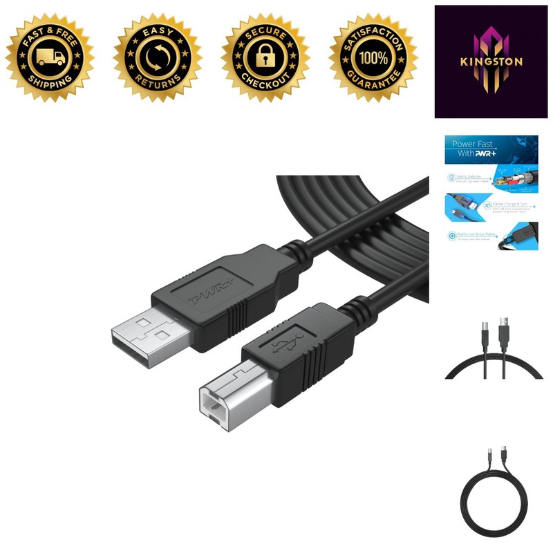 Reliable 6Ft USB 2.0 Type-A to Type-B Cable for Fast Data Transfer & Connection