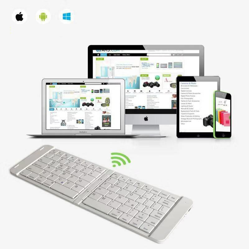 For TCL K33/K32 5G - Wireless Keyboard Folding Rechargeable Portable Compact gallery