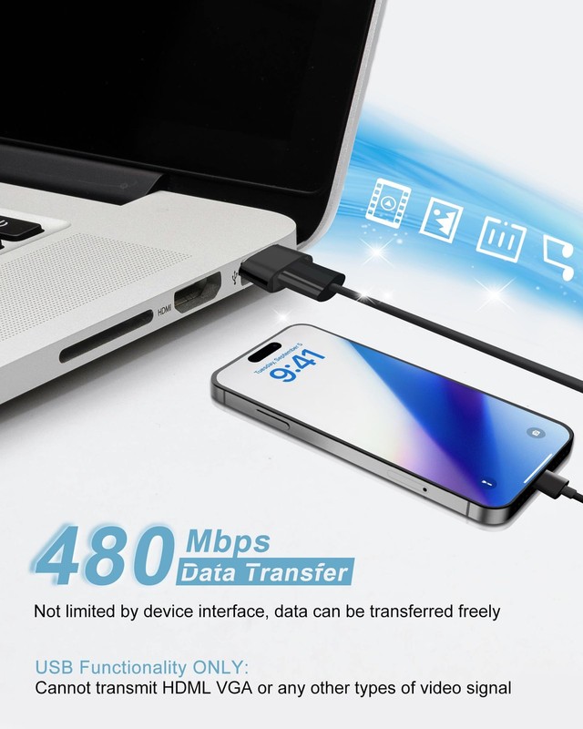4 Pack USB to USB-C Adapter Type-C Female to USB-A Male 2.0 Converter Block gallery