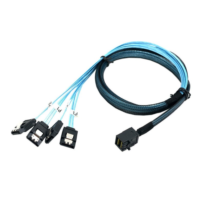 SFF-8643 Mini SAS HD Target to 4 SATA 7pin Host Hard Disk Data Server Raid Cable gallery