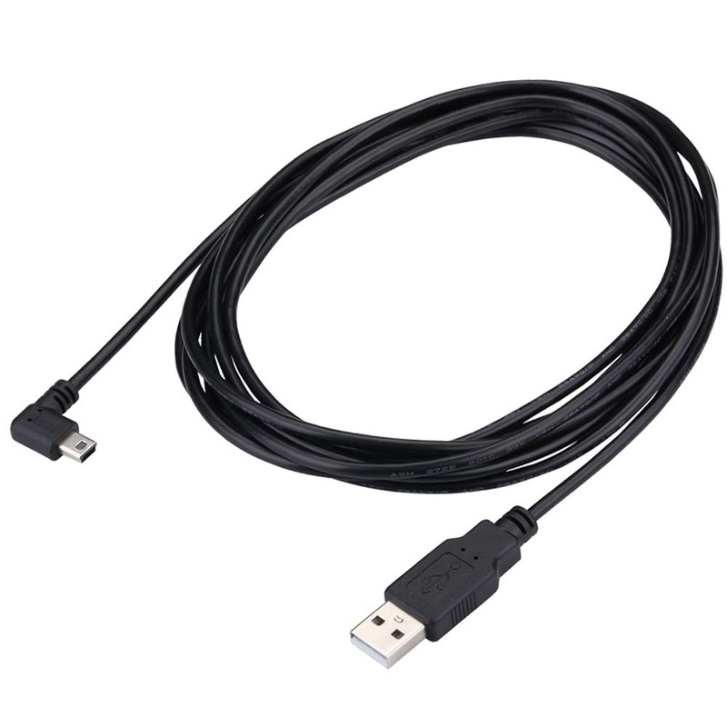 3M USB A to Mini B USB Cable 90 Degree Data Sync Charge Cord with 5 pcs Wiring gallery