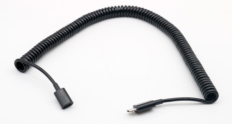 1x Micro USB 5 Pin Male to Female Extension Spiral Coiled Data Charging Cable 3m gallery