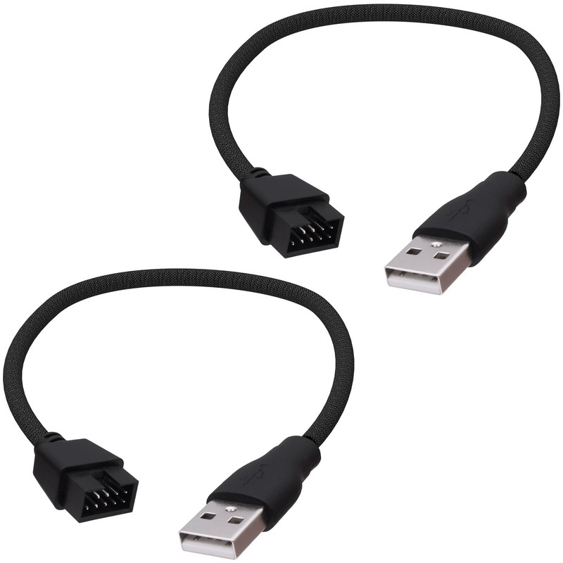 2 PCS USB 2.0 To 9Pin Motherboard Header Adapter Cable Type A Male 20cm