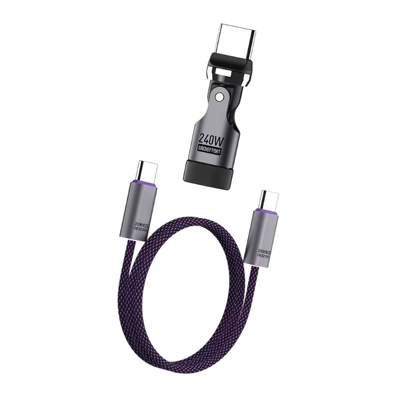 Fast Charging Cable With 360 Degree Rotatable Connector Type C To Type C Cable gallery