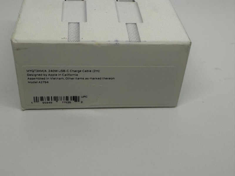 Apple 240W USB-C Braided Charge Cable 2m - MU2G3AM/A - A2794 Original Openbox gallery