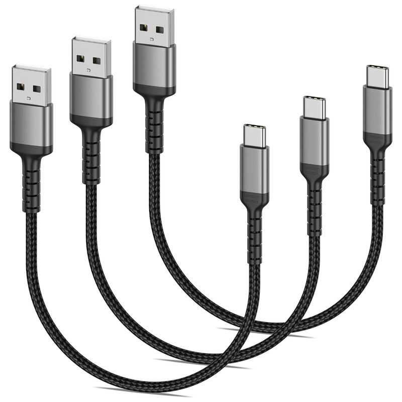 6 Inch USB-C Charging Cable Short, 3 Pack Braided USB a to USB C Cord Fast Charg gallery