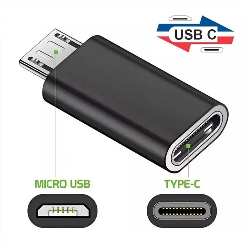 200x Type C Female to Micro USB Male Port Converter Charge Data Sync Adapter Lot gallery