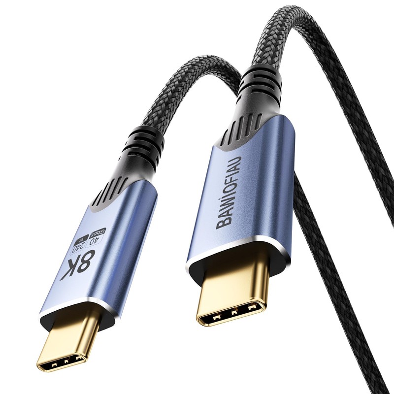 3.3FT 1M 40Gbps USB C To C High Speed Cable 240W 8K/4K Video Display Monitor
