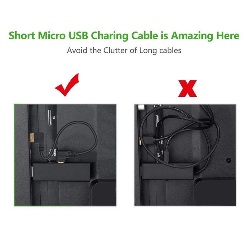 Right Angle Mini USB Cable 6 Inch Short Power Cable 3-Pack gallery