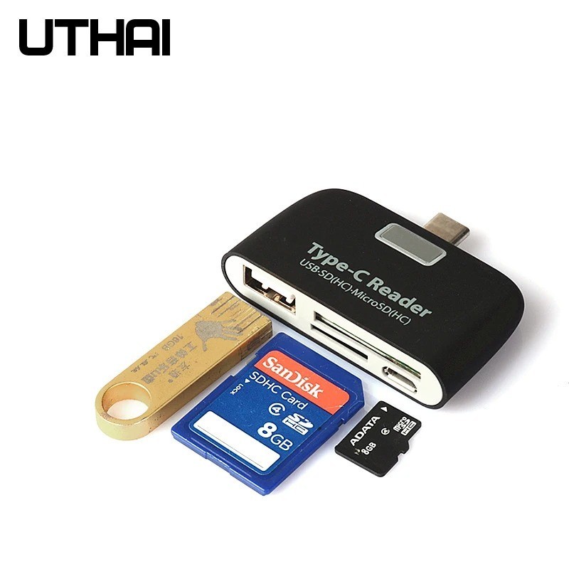 USB C 3.1 Type-C to USB 3.0 OTG HUB Phone Adapter Micro SD Memory Card Reader gallery