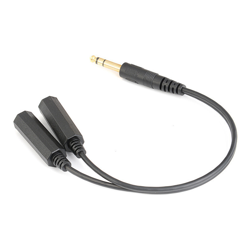 6.35mm 1/4 inch Stereo Audio male to Dual 6.35mm female Y Splitter Adapter Cable gallery