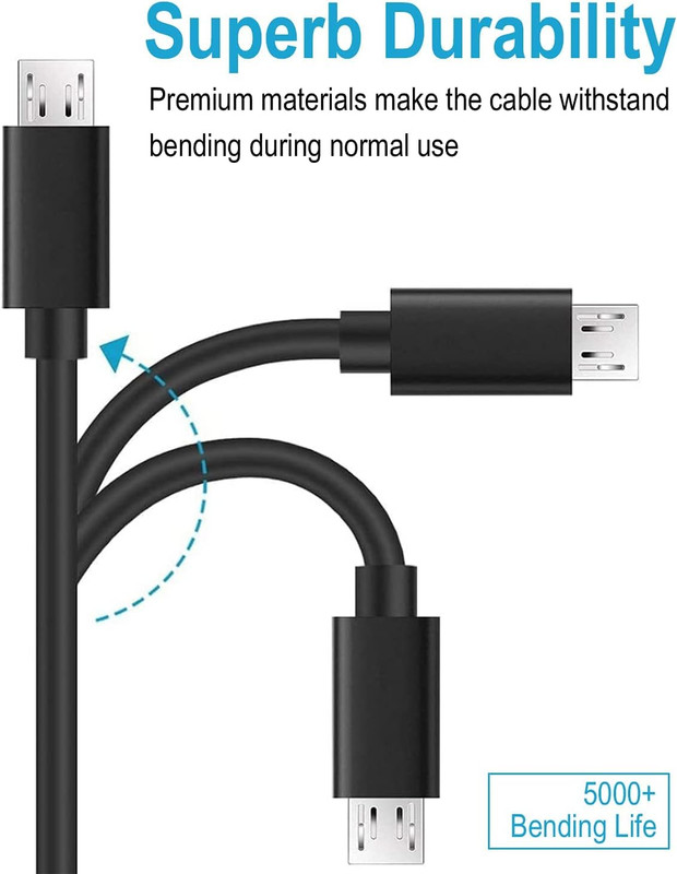 Micro USB Cable, 15Ft Extra Long Controller Charger Compatible with PS4, Playsta gallery