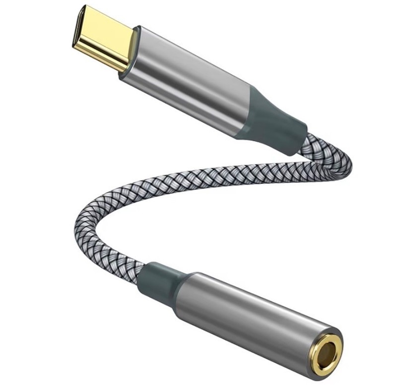 USB C to Aux Audio Dongle Cable Cord, Type C to 3.5Mm Female Headphone Jack Adap