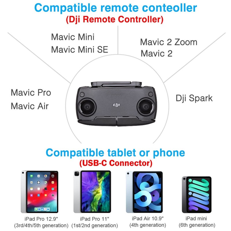1FT Micro to USB C Remote Controller Cable for DJI Mavic Mini,Mini SE,Mavic 2... gallery