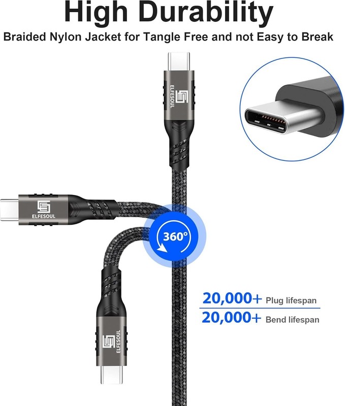 USB C Cable 10Ft, USB-A to USB-C Cable USB 3.1 USB 3.2 Gen2 10Gbps Data Charger gallery