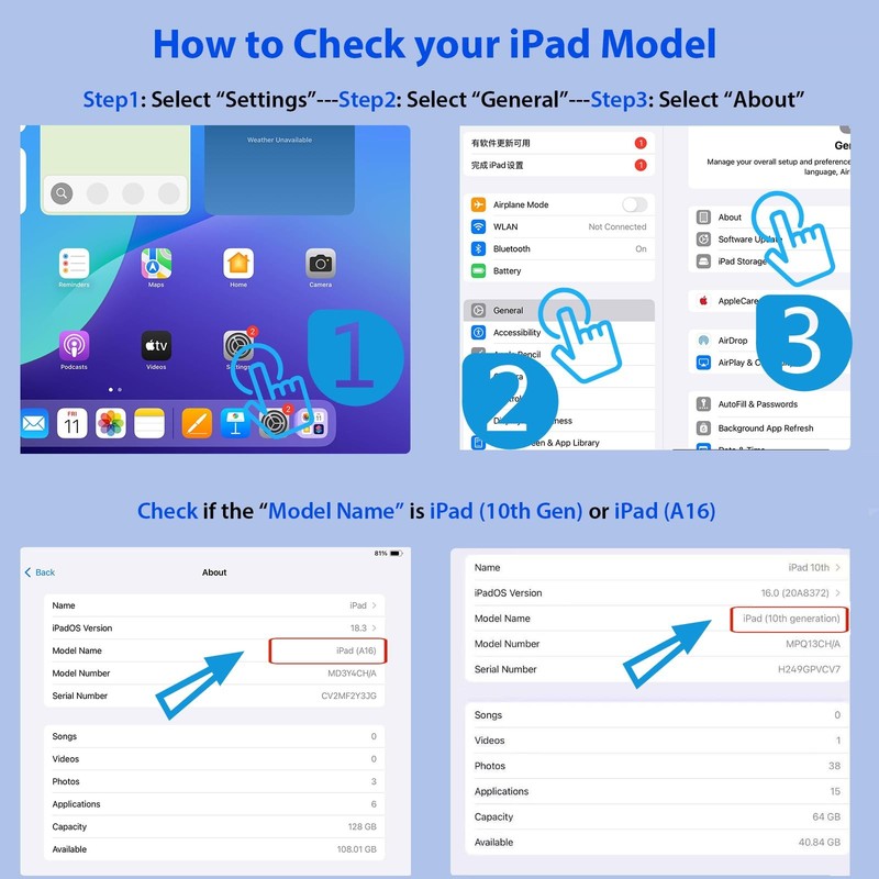 USB Pencil Adapter for Apple Pencil 1st Gen with iPad 11th 10th Gen Only, USB... gallery