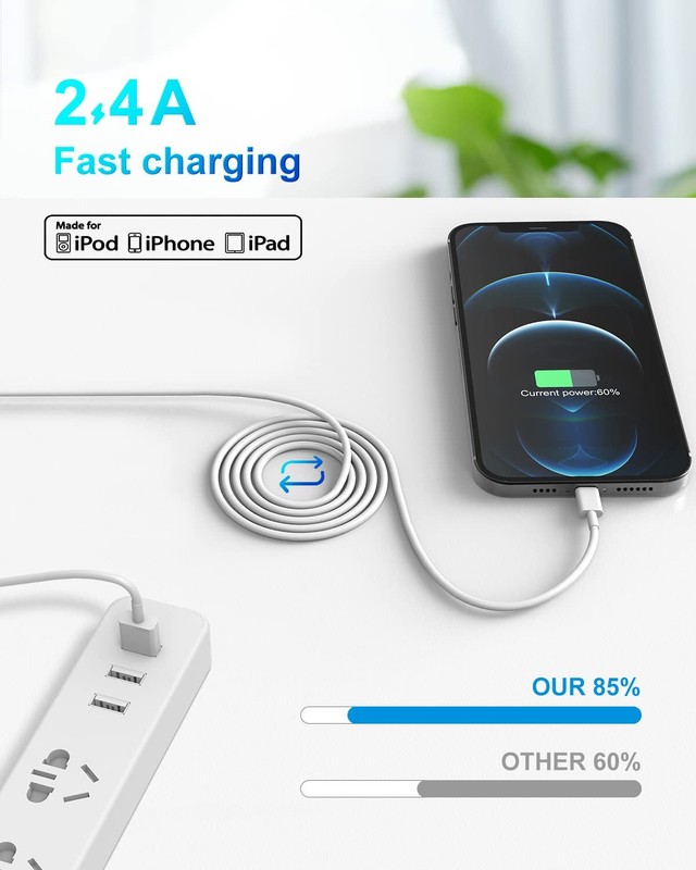 1-10 PACK Fast Charger USB Cable For iPhone 6 7 8 Plus XR 11 12 13 14 Pro LOT gallery