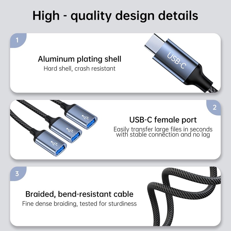 USB to USB Adapter, USB Female to USB Cable Adapter for Data Transfer/Chargin... gallery