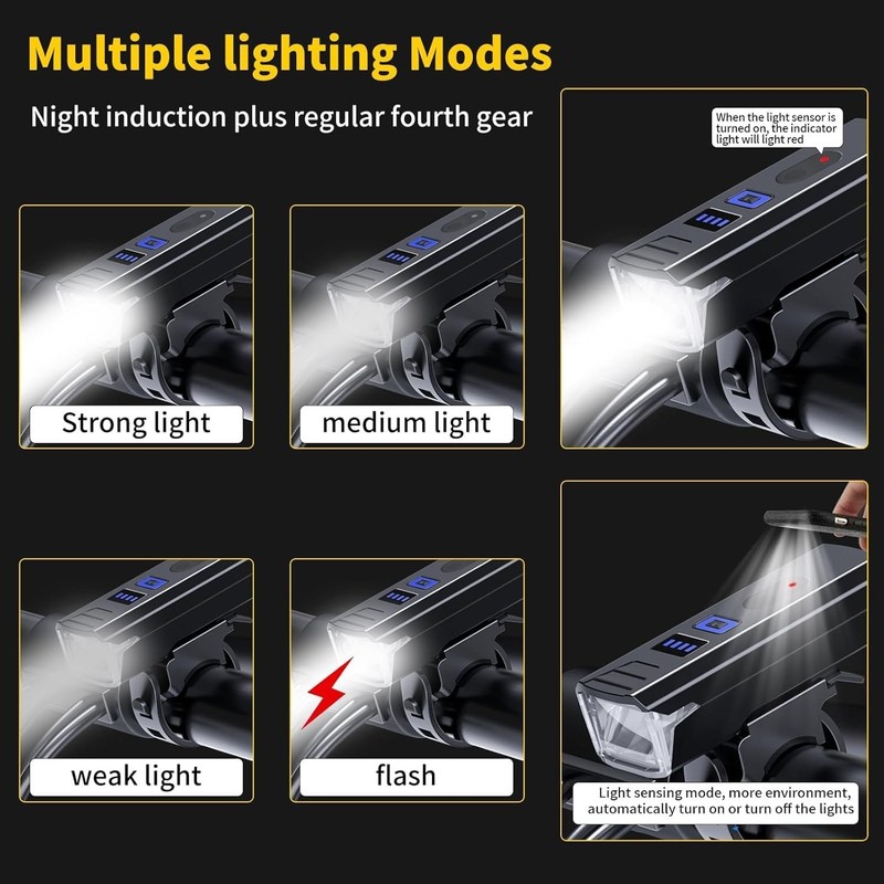 Bike Lights,Chasinglee USB Rechargeable Bicycle Lights, Super Bright 1200 Lum... gallery