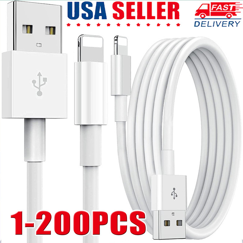 Fast USB Data Charger Cables lot Cords For Apple iPhone 5 S 6 7 8 13 14 X Plus