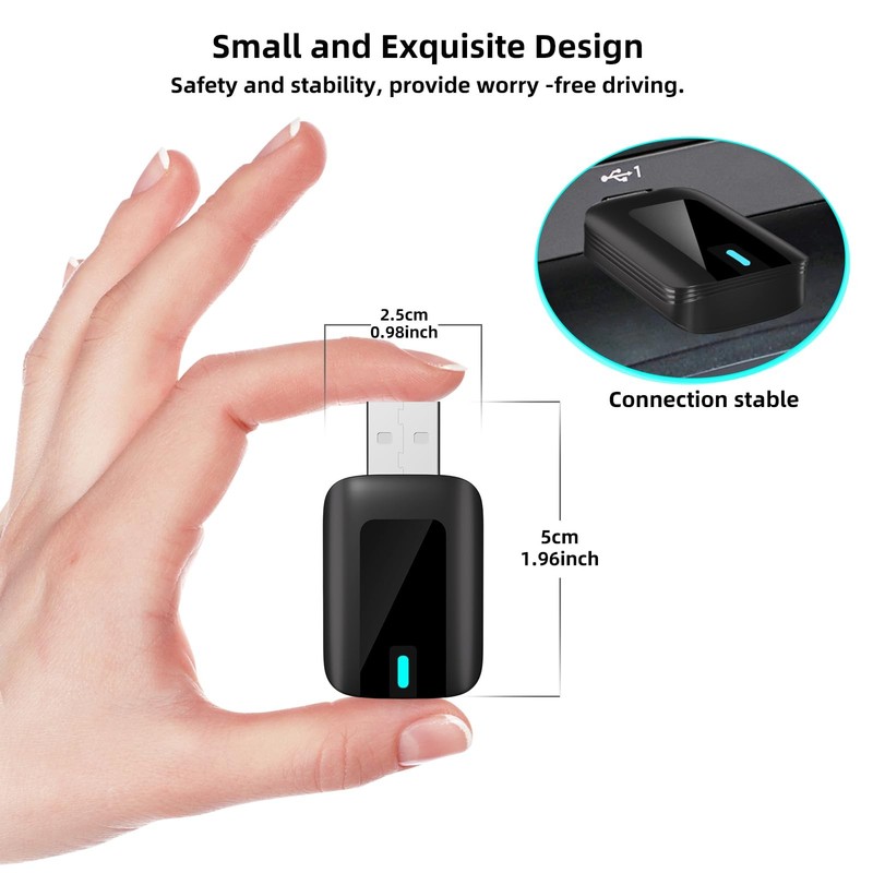 2 in 1 Wireless Carplay Adapter, Plug & Play Magic link Carplay Stable Fast C... gallery