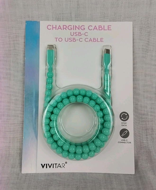 Vivitar Charging Cable USB-C To USB-C Cable 3ft Charging on The Go