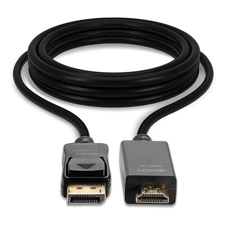 Lindy DP-HDMI 10.2G Cable 3m – Black