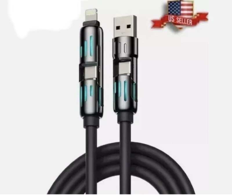 4 in 1 Multi-USB Charging Cable - MAX 240W Fast Charging/With USB A+ Type-C 6ft