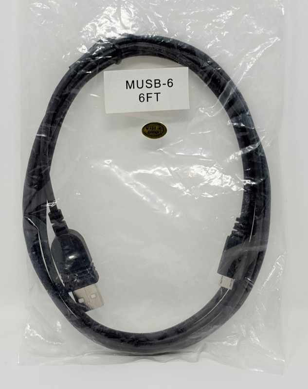 USB-A to Micro-USB Charging Cable Cord 6 FT Black - NEW SEALED