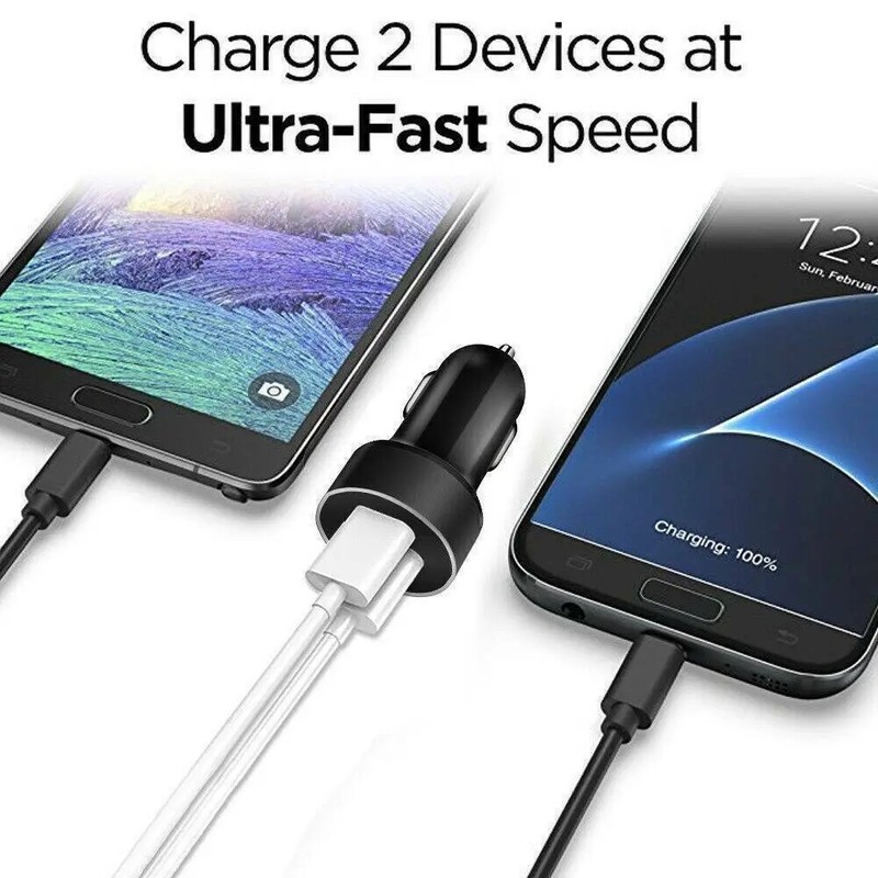 3Pack Dual USB Car Quick Charger Cigarette Lighter Adapter LED Volt-display gallery