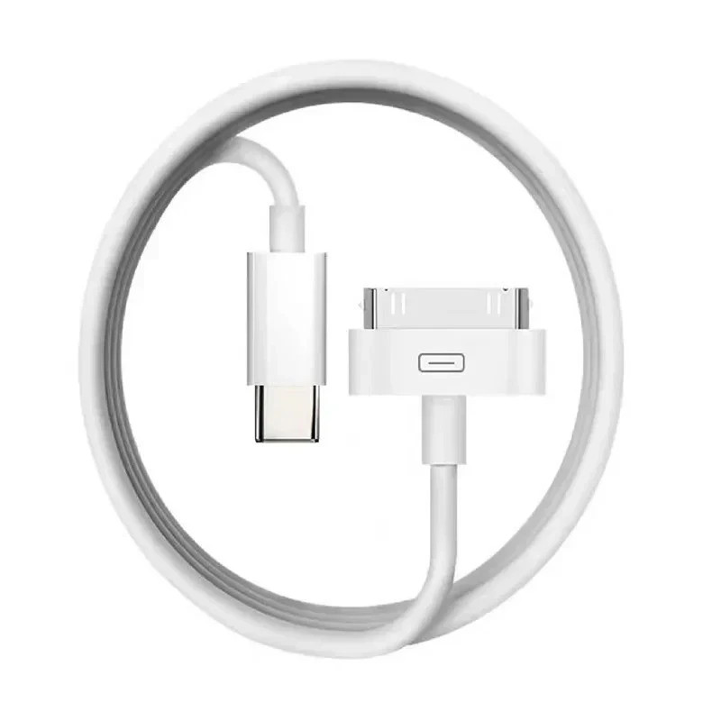 30Pin To USB C Adapter Charging Data Sync Cable for IPhone 4 4S 3GS IPad 3 2*