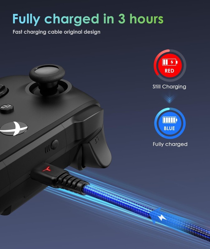 10FT USB Type C Charging Cable 2 Pack for PS5, Xbox Series X/S, Switch - Fast Ch gallery