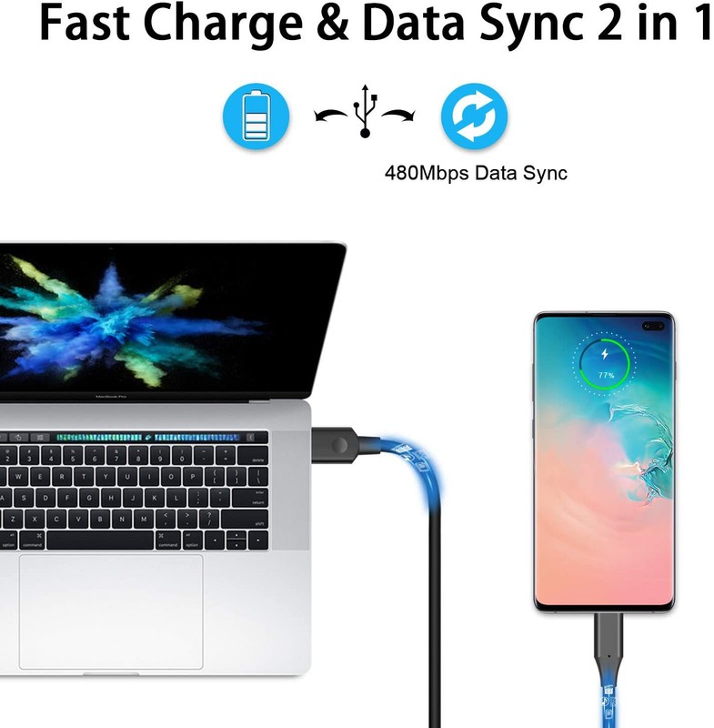 For Motorola Moto G Power 5G - 6ft and 10ft Long USB-C Cables Fast Charge gallery