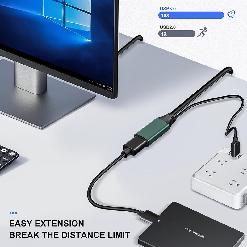 30FT USB 3.0 Active Extension Cable with Signal Booster, Type-A Male to Female f gallery
