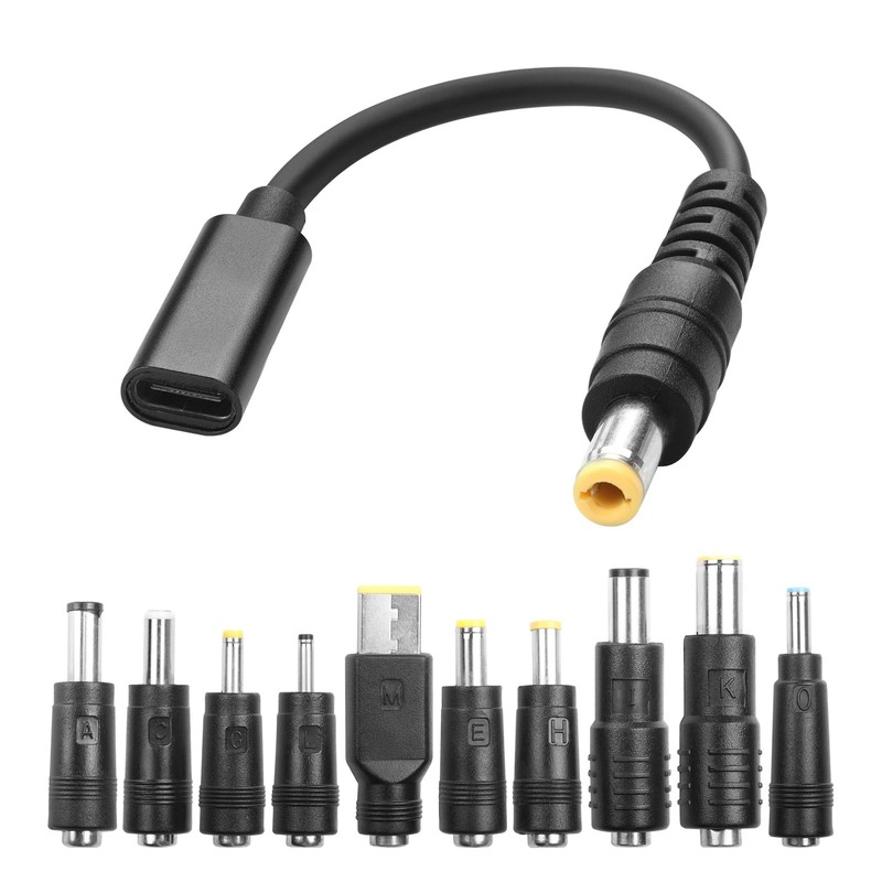 USB to DC Adapters Cable, Type-C to DC PD 65W Power Charging Cable, Barrel PD…