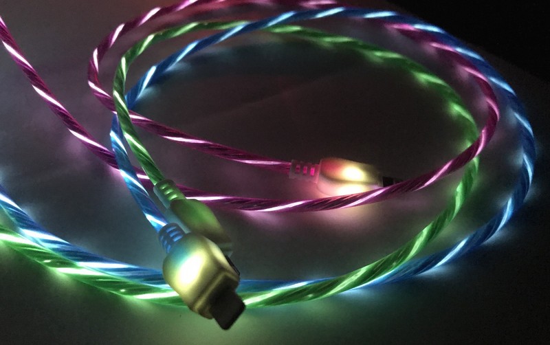 CANDY FLOW LIGHT-UP 3FT LED USB charger cable FOR Apple iPhone X 8 7 6 plus 5s