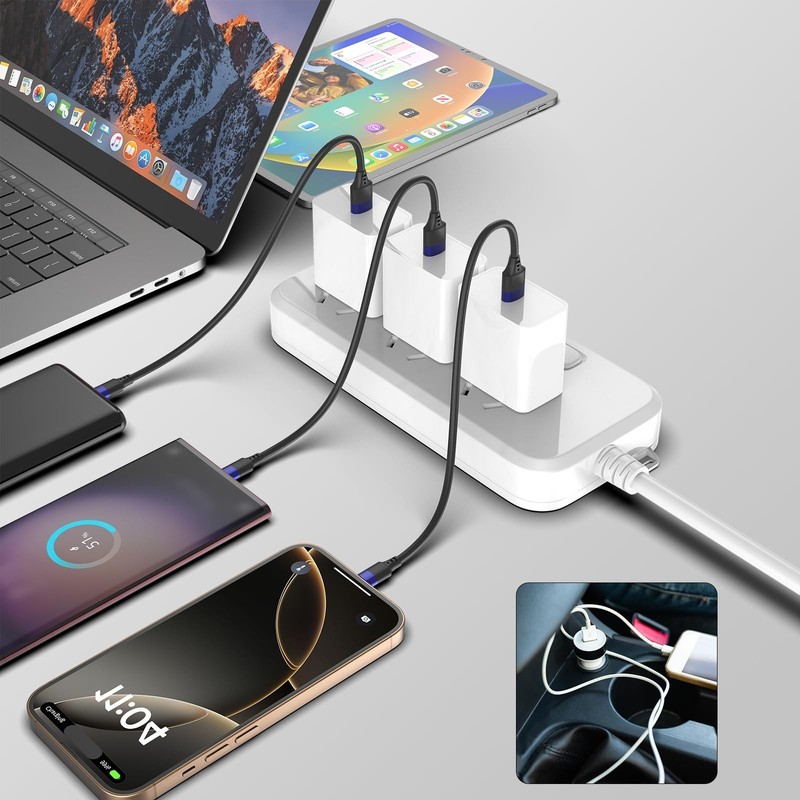 10 Pack 1ft USB C Cable for iPhone 15 & Samsung Galaxy - Short Type C Charger Co gallery