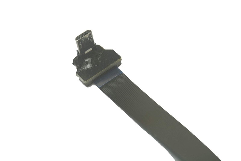 FPV Flat Slim Thin Ribbon FPC Cable Micro USB 90 Degree Angle to Standard USB... gallery