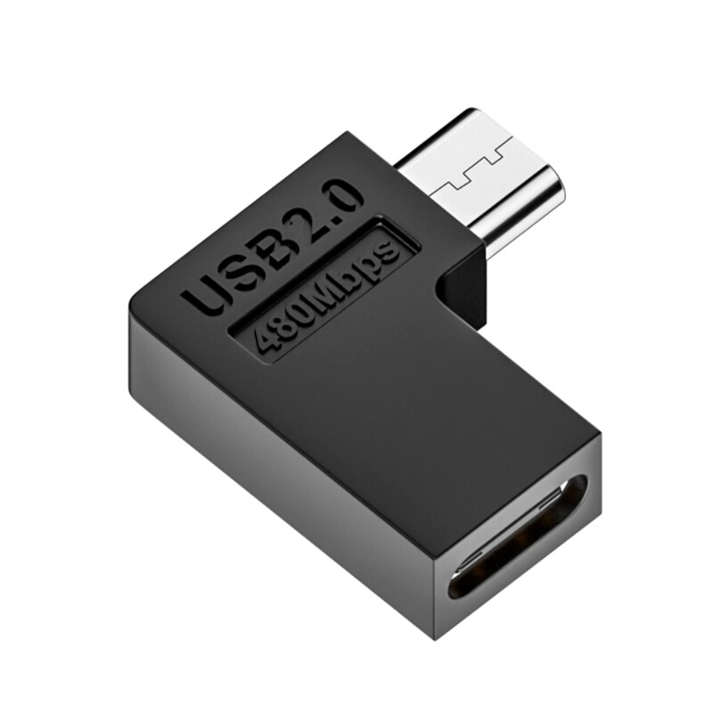 90 Degree Left Right Angled Micro USB Male To Type C Female Adapter Connector gallery