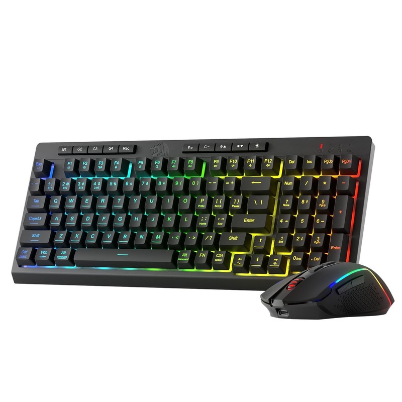 Redragon S142 Wireless Gaming Keyboard & Mouse Combo, 98 Keys K515 PRO RGB Me…