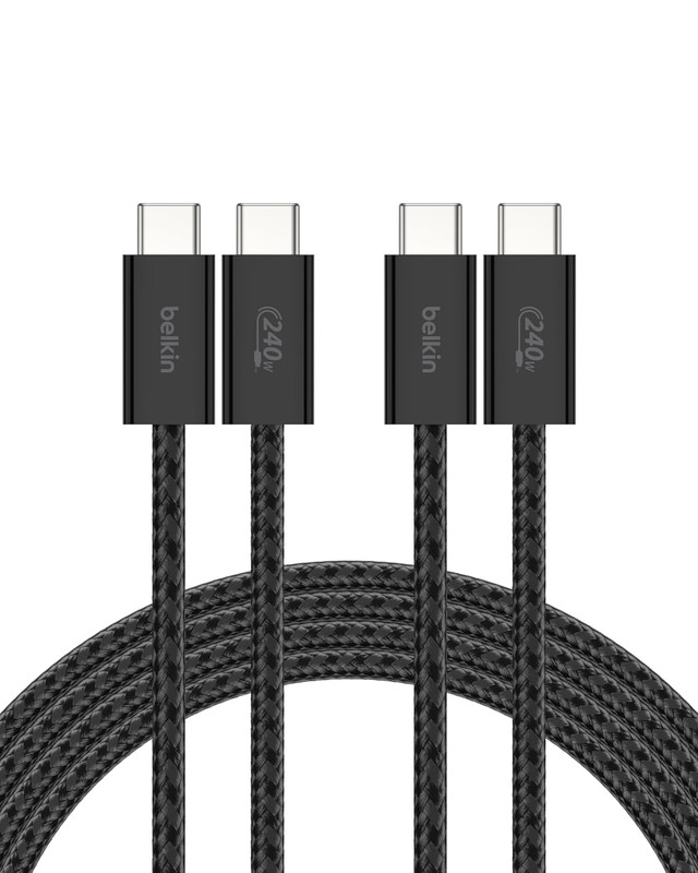 USB C to USB C Cable 2-Pack, 6.6Ft, 240W – USBC to USBC Cable, Iphone Charger Co